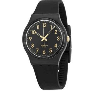 Swatch Watch GW217 Black Golden Tax 34mm Silicone band